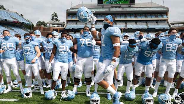 UNC vs Syracuse post game celebration
